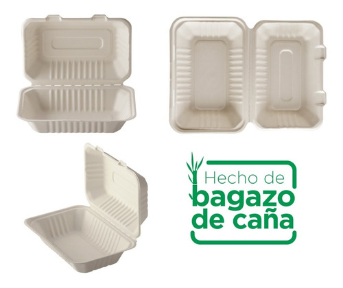 Envase Biodegradable / Porta Colación / Comidas (Caja 250 Unidades) 5