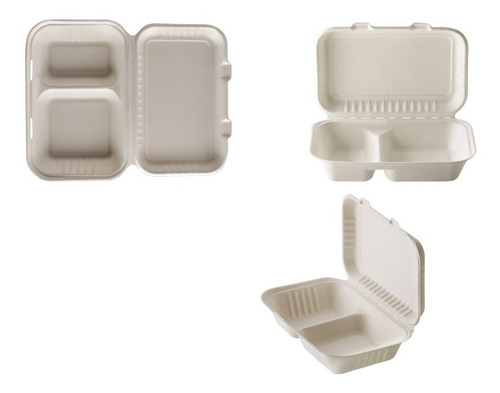 Envase Biodegradable con División (caja 250 Unidades) 3