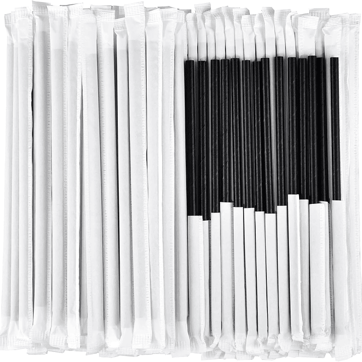 Bombillas De Papel Con Funda (6 X 195 Mm 500 Unidades) 9