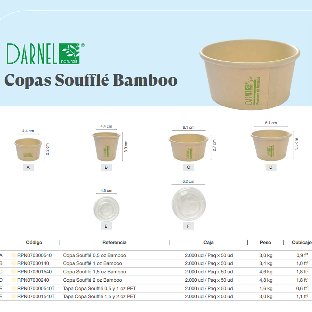 Envases Degustadores De Bambú Con Tapa (50 Unidades) 7