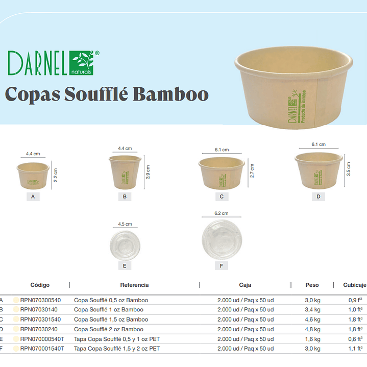 Envases Degustadores De Bambú Con Tapa (50 Unidades) 7