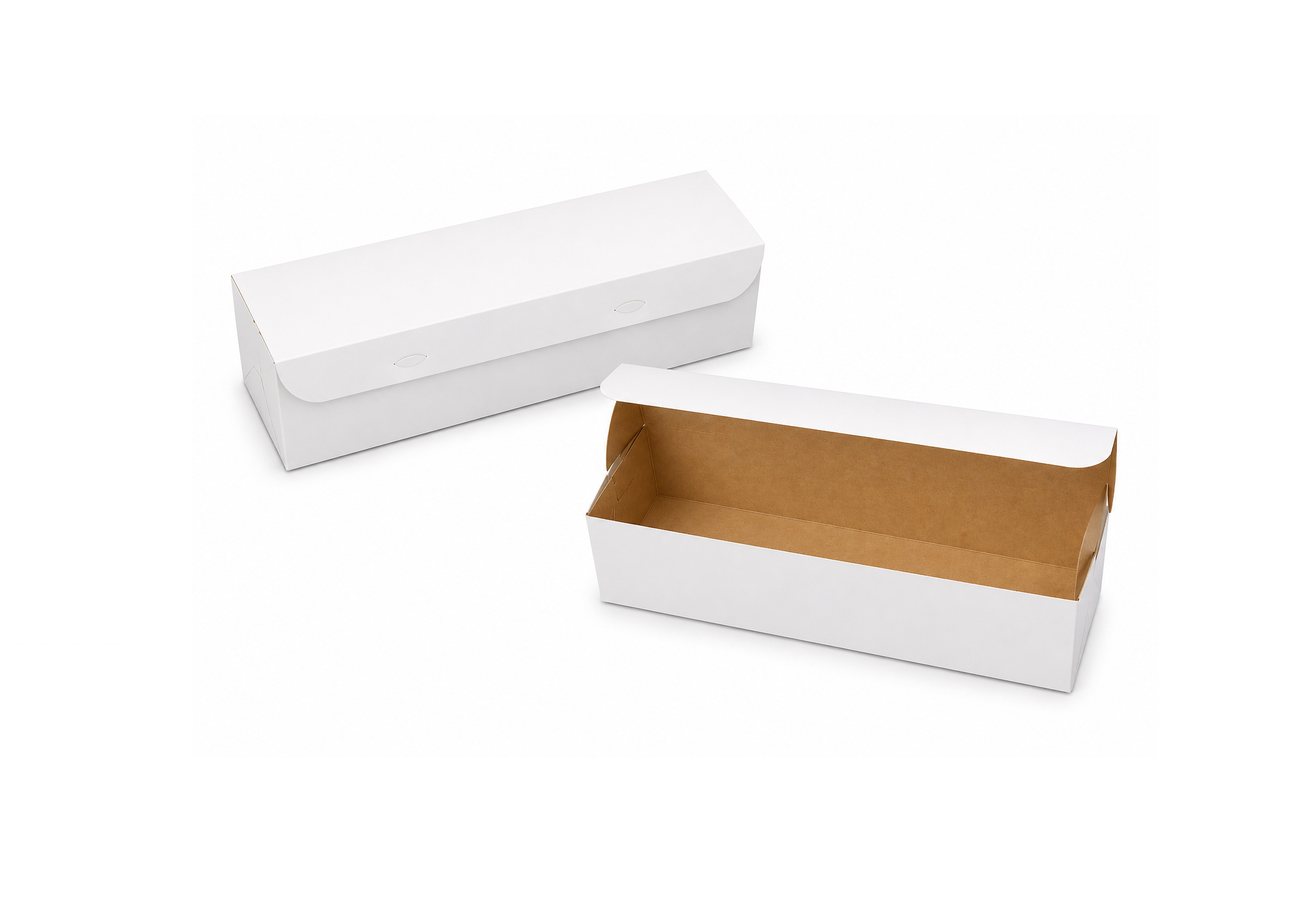 Caja Blanca Plegable 27 x 7.5 x 8 cm para Delivery, Regalos y Alimentos (100 Unidades) 1