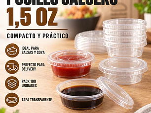 Envase Degustador 1.5 Oz / Pocillo / Salsero (100 Unidades)