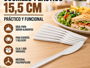 Cuchillo Plástico (caja x1000 Unidades) 