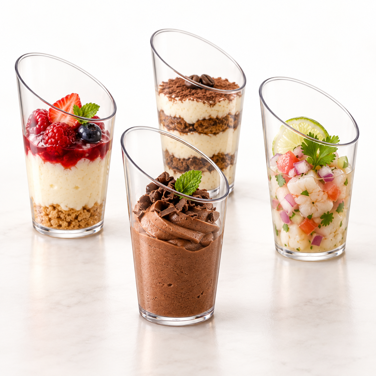 Copa acrílico Para Postre 60 Ml (20 Unidades) 1