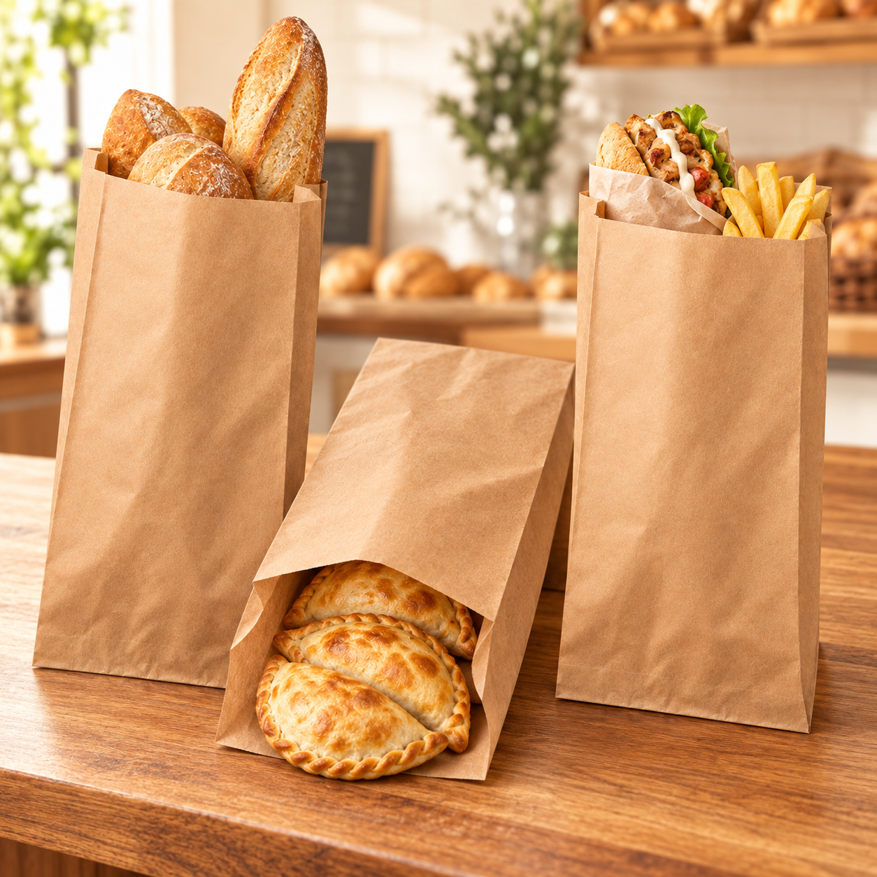 Saco / Bolsa Papel Kraft 4 Kg 40gr (100 Unidades) 2