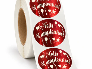 Etiquetas Autoadhesivas Feliz Cumpleaños (1.000 Unidades)