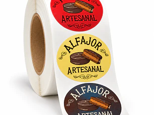 Etiquetas Autoadhesivas Alfajor Artesanal 1000 Uds. 