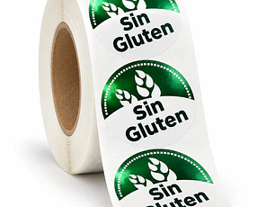 Etiquetas Autoadhesivas Sin Gluten (1000 Uds.)