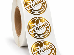 Etiquetas Autoadhesivas Producto Vegano 1000 Unidades. 