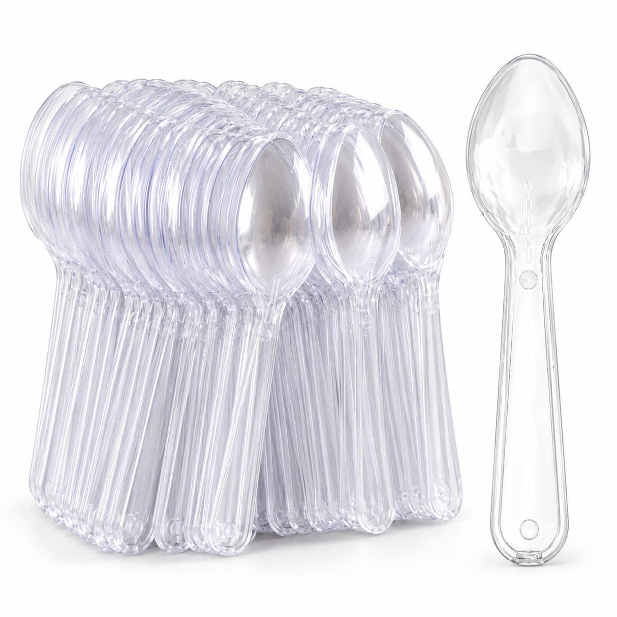 Cucharas Acrílicas Para Postres Y Helados (250 Unidades) 3