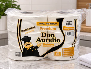 Papel Higiénico Doble Hoja 300 metros x6 Rollos