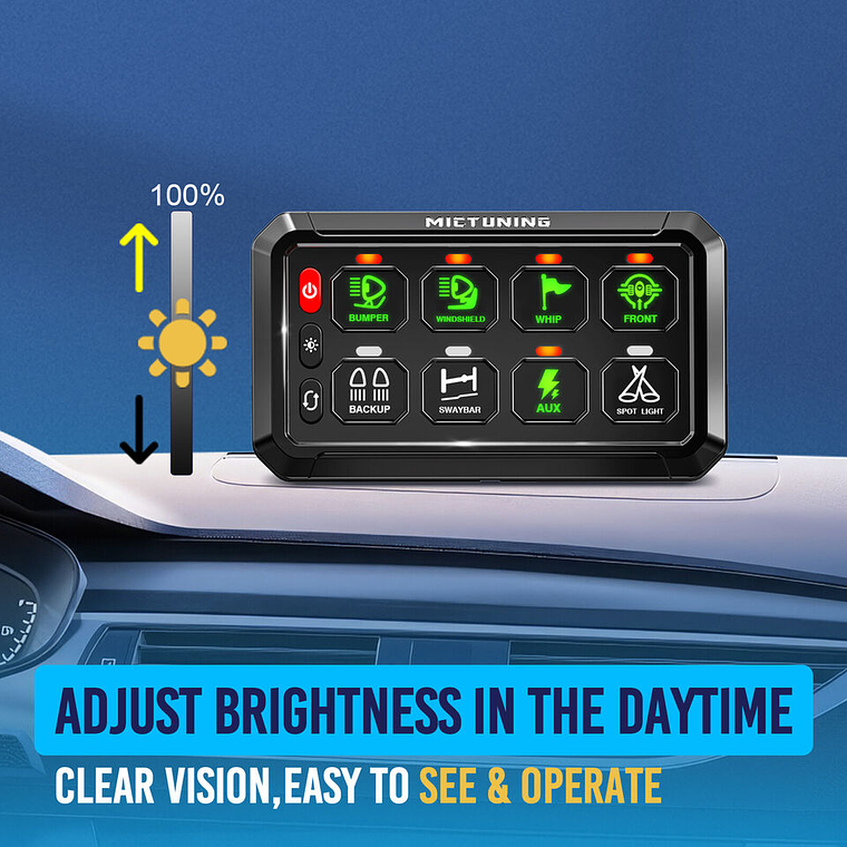 Kit panel de interruptor de 8 botones - Mictuning 12