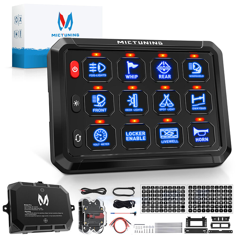Kit panel de interruptor de 12 botones - Mictuning 2