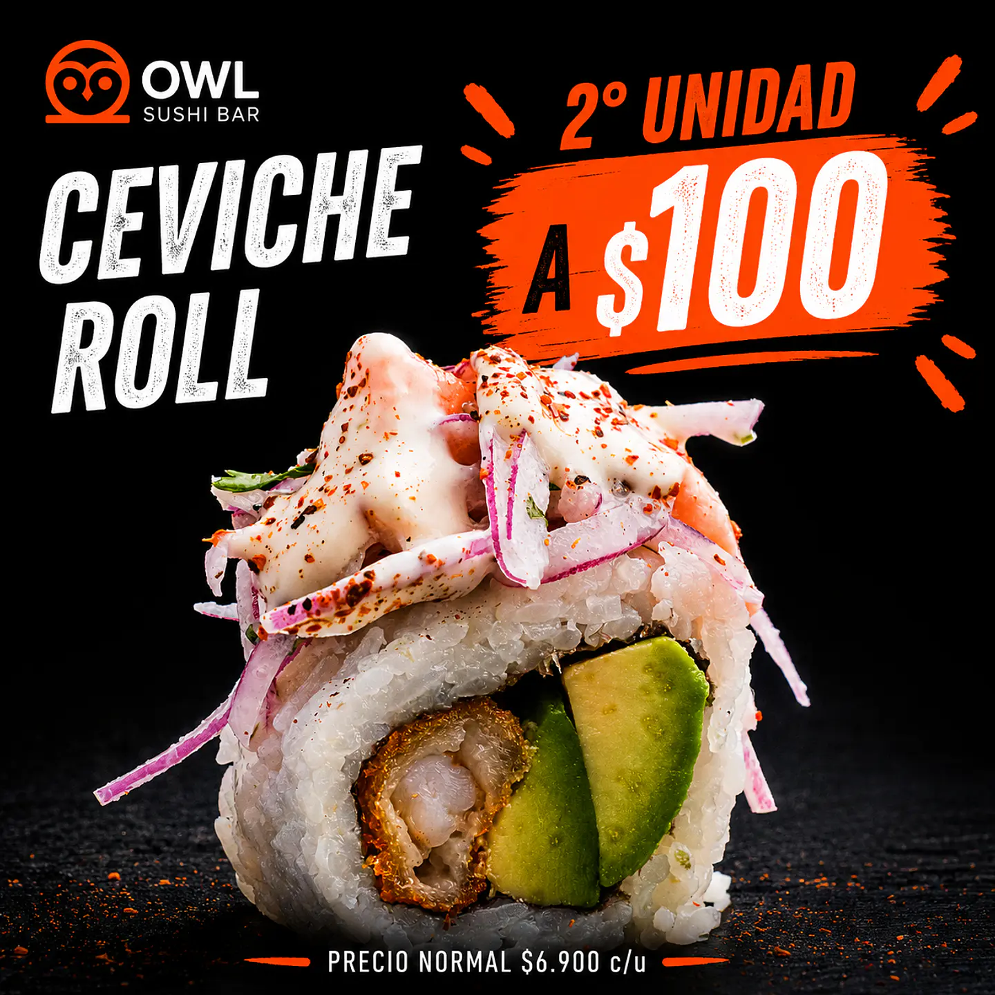 Promo Lunes  Ceviche Roll 1
