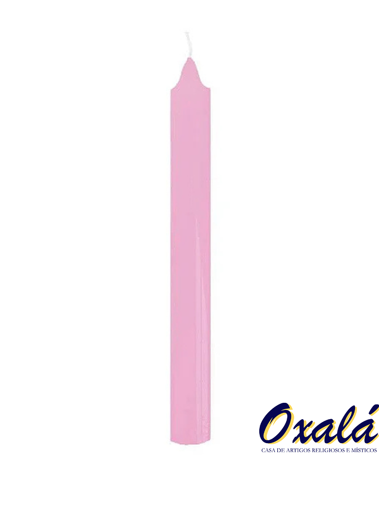 Vela Palito Rosa Clara 10 Unidades 1