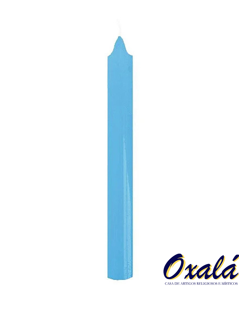 Vela Palito Azul Clara 10 Unidades 1