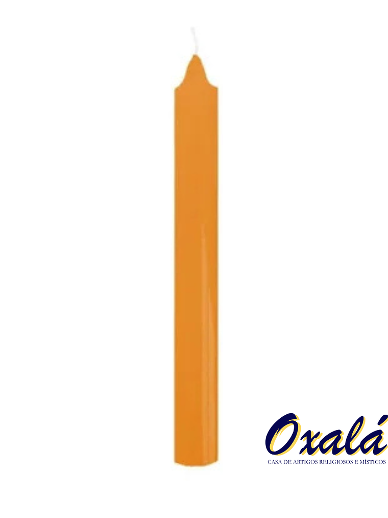 Vela Palito Laranja 10 Unidades 1