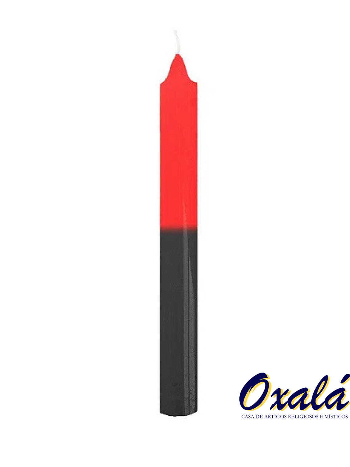 Vela Palito Preta e Vermelha 10 Unidades 1