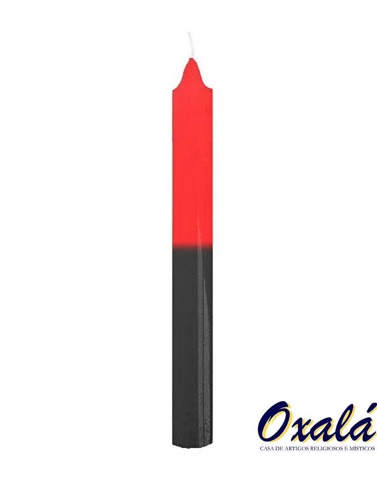 Vela Palito Preta e Vermelha 10 Unidades 1