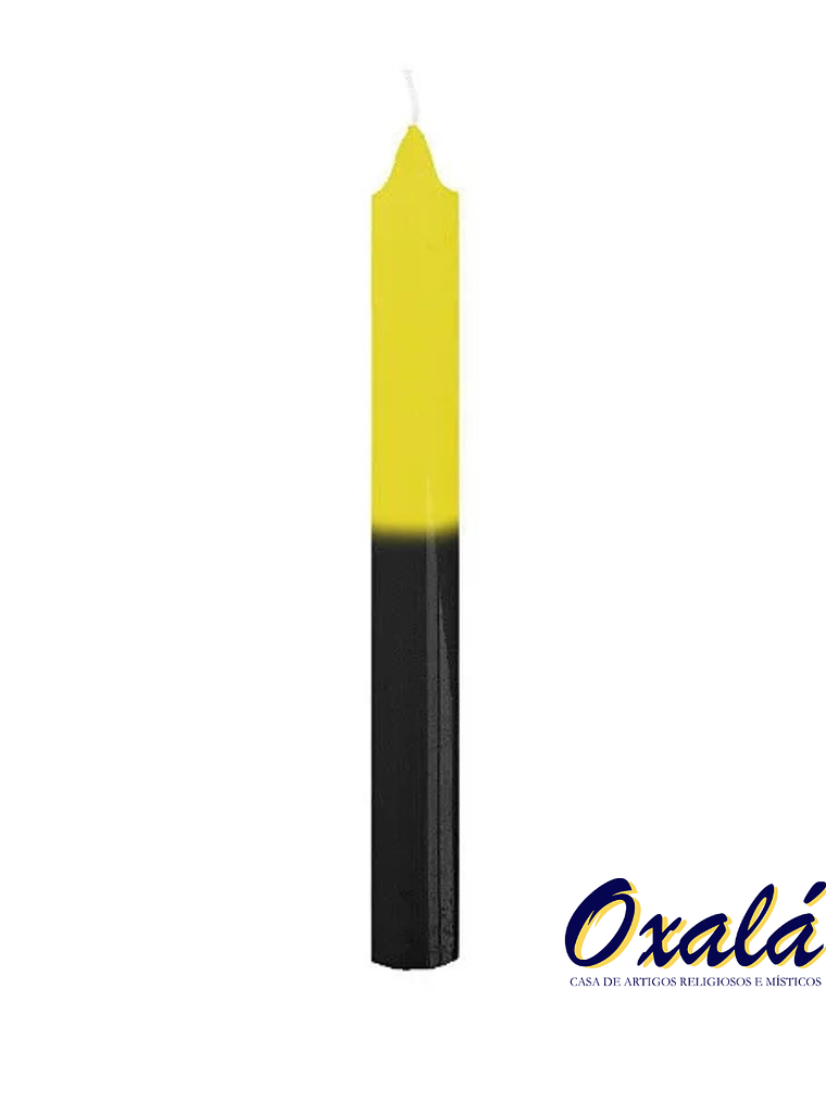 Vela Palito Preta e Amarela 10 Unidades 1