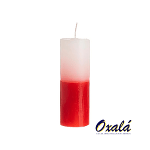 Vela 7 dias Branca e Vermelha