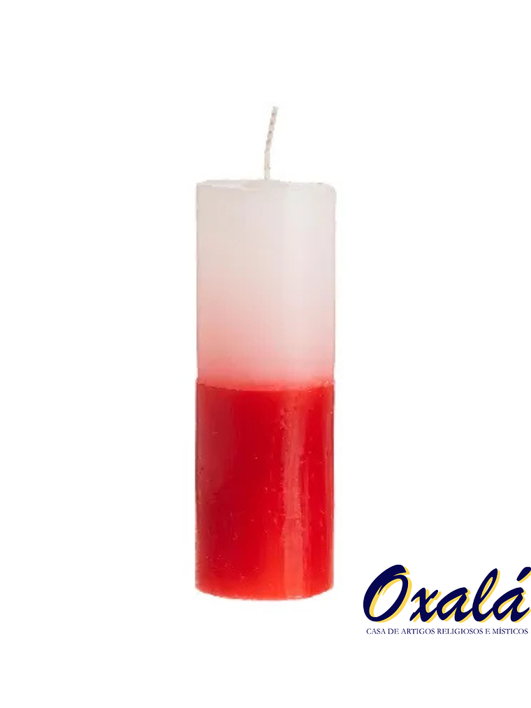 Vela 7 dias Branca e Vermelha 1