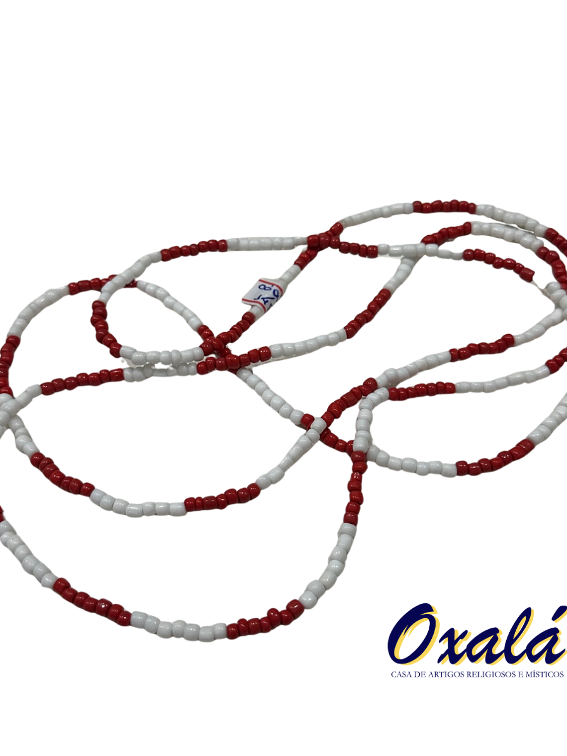 Guia Miçanga Branca Vermelho 1