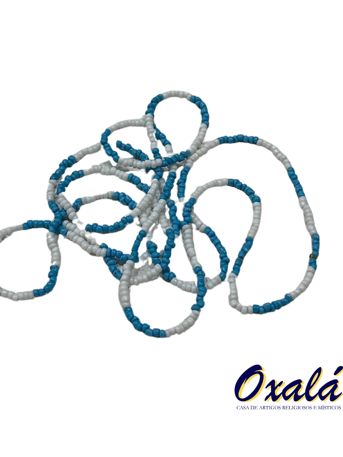 Guia Miçanga Branca e Azul 1