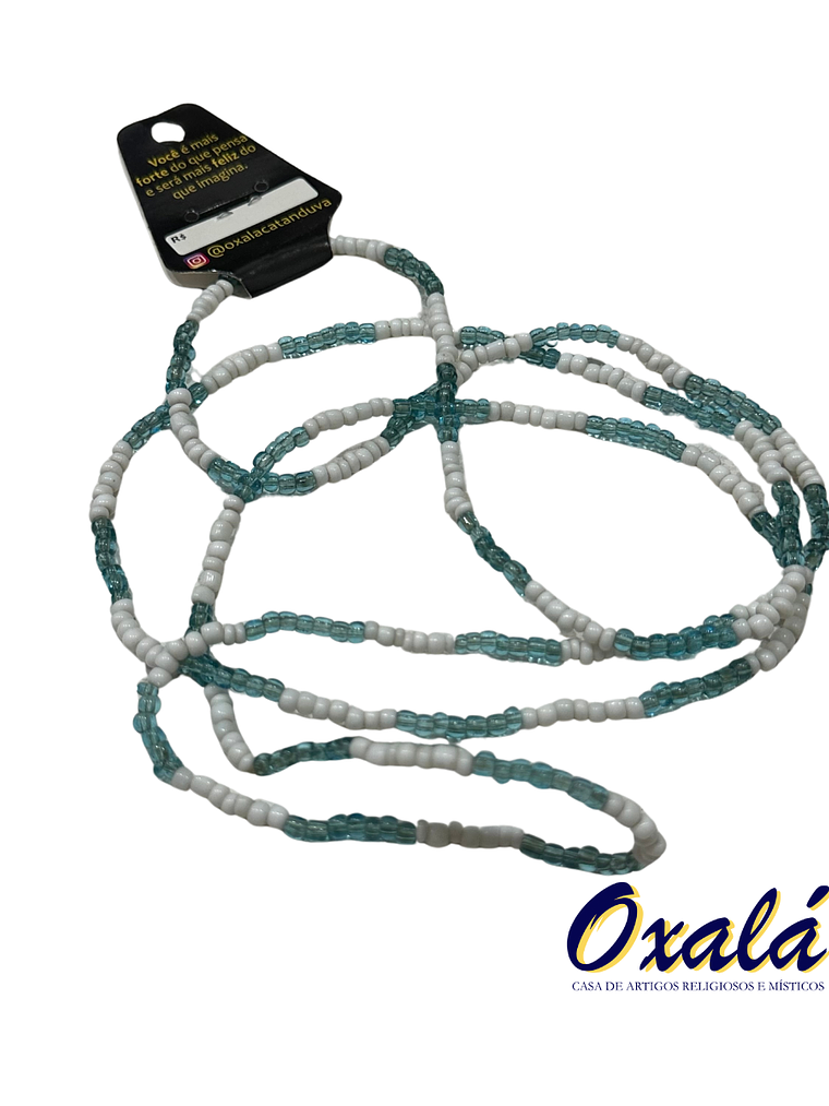 Guia Miçanga Branca e Azul 2