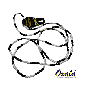 Guia Miçanga Branca Preta