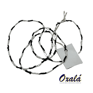 Guia Miçanga Branca Preta