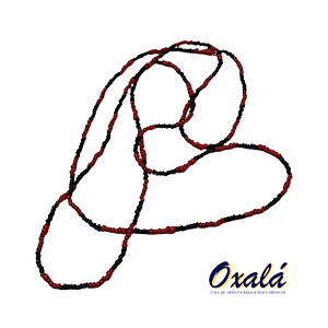 Guia Miçanga Preta Vermelha