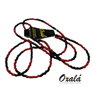 Guia Miçanga Preta Vermelha