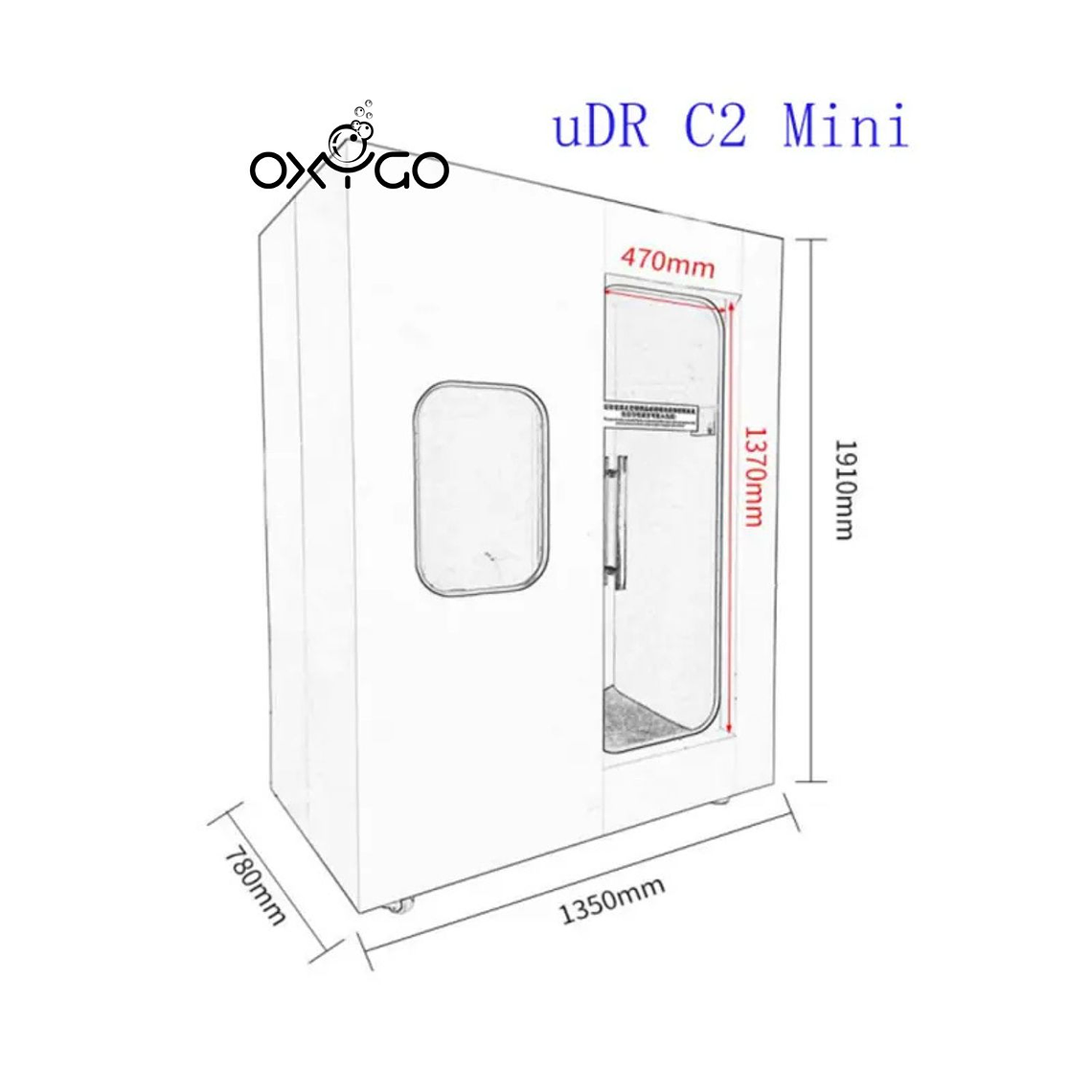 Cámara Hiperbárica uDR C2 Mini – Cabina de Cuerpo Estrecho para Uso Clínico y Domiciliario 2