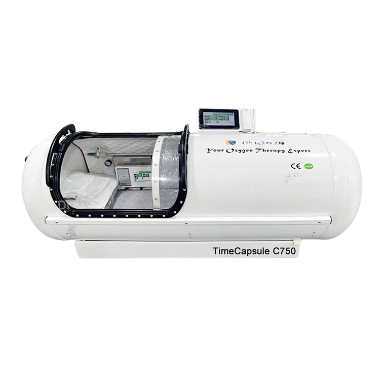 Cámara Hiperbárica Rígida TimeCapsule C750 – 1.5 ATA con Concentrador de Oxígeno 10L uMR O7+ 2