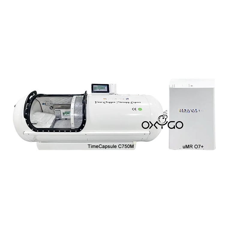 Cámara Hiperbárica Rígida TimeCapsule C750M – 1.3 ATA con Concentrador de Oxígeno 10L uMR O7+ 1