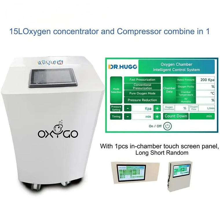 Cámara Hiperbárica 2ATA uDR L3+ | HBOT Blanda 2ATA con Concentrador 15L uMR O8 4