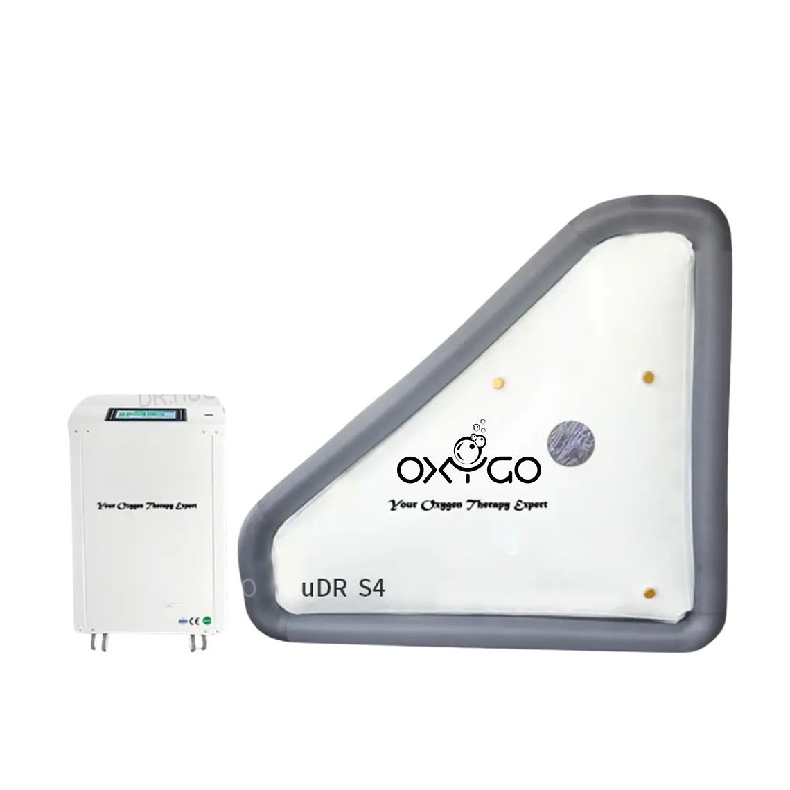 Cámara Hiperbárica uDR S4 de Cuerpo Blando Estilo Trapezoidal con Concentrador de Oxígeno 10L uMR O7 1