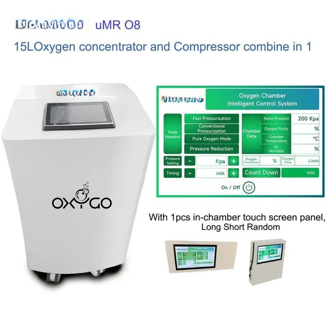 Cámara Hiperbárica 2ATA uDR L3 con Concentrador de Oxígeno 15L uMR O8 4