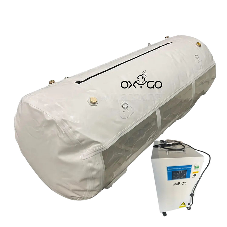 Cámara Hiperbárica Transparente uDR K1 para 1 Persona con Concentrador de Oxígeno 10L uMR O3 3