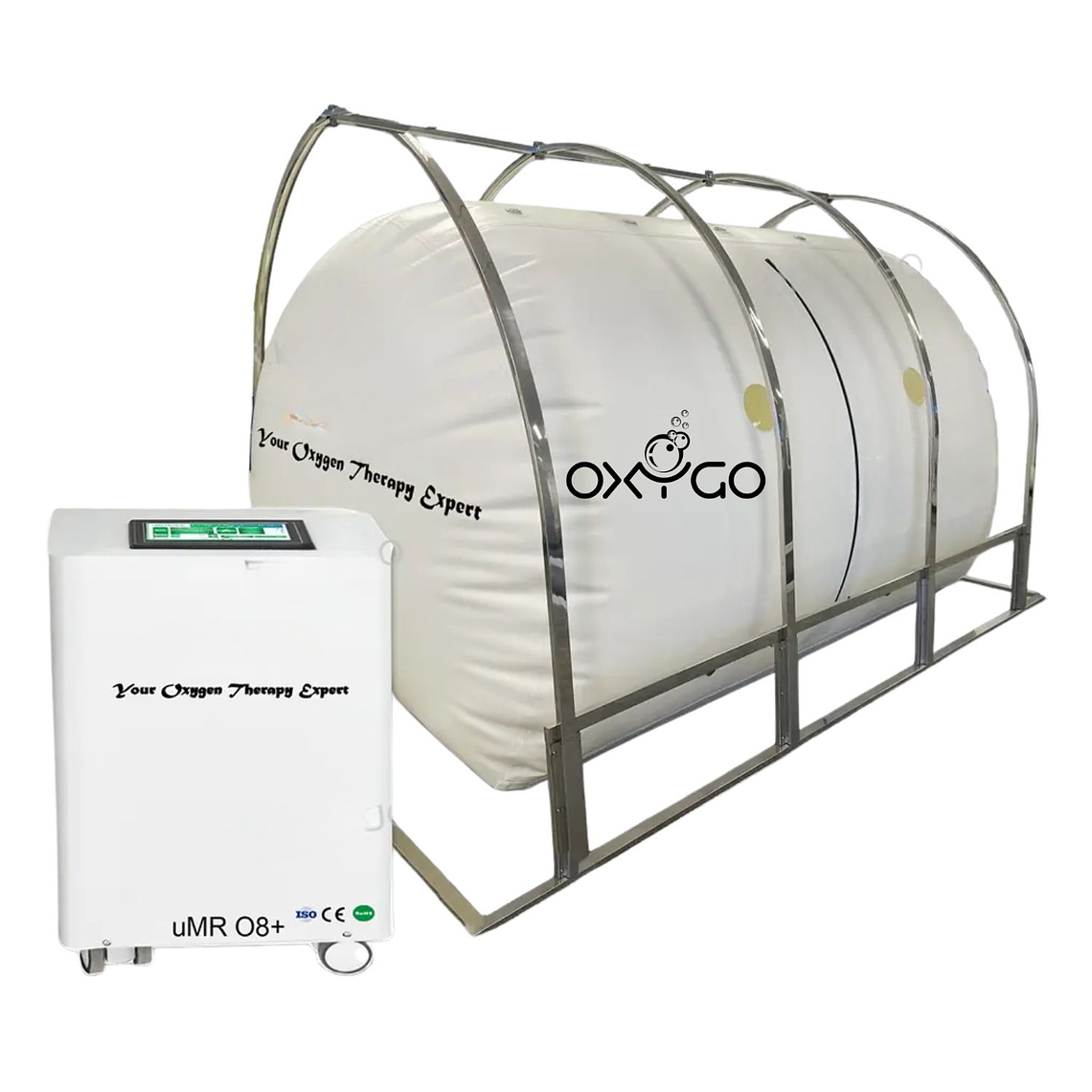 Cámara Hiperbárica uDR L5 para 4 Personas – Cámara HBOT de Lujo con Concentrador de Oxígeno 15L uMR O8+ 1