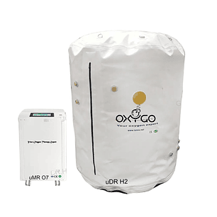 Cámara Hiperbárica uDR H2 – Cámara HBOT Tipo Sentado para Varias Personas con Concentrador 10L uMR O7+