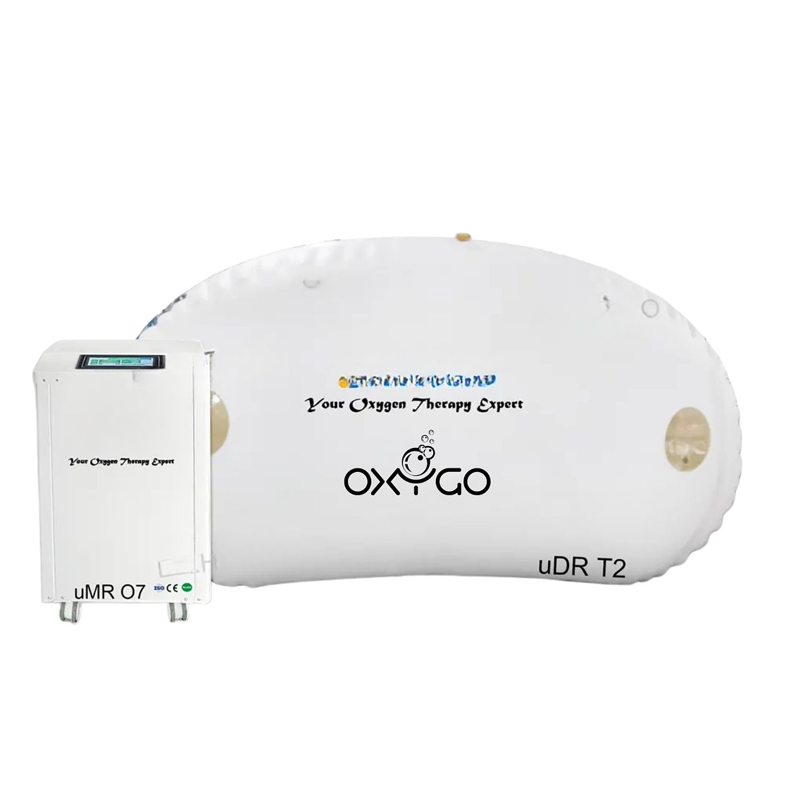 Cámara Hiperbárica uDR T2 Tipo Huevo para 1 Persona con Concentrador de Oxígeno 10L uMR O7 1