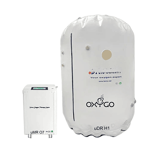 Cámara Hiperbárica Portátil uDR H1 Tipo Sentado para 2 Personas + Concentrador de Oxígeno uMR O7