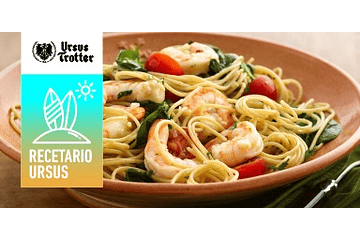 Pasta y camarones