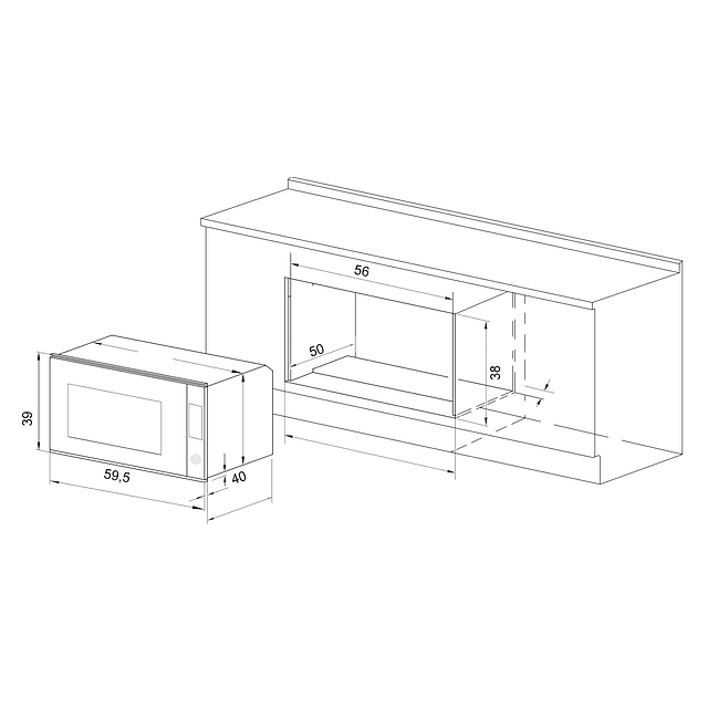 HORNO MICROONDAS UT MWO 25L INOX C/ MARCO