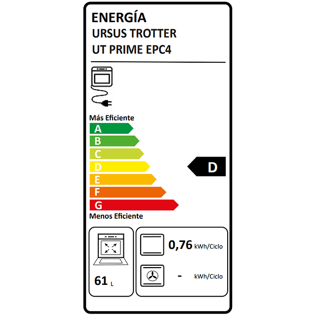 Horno eléctrico UT Prime EPC4 DL