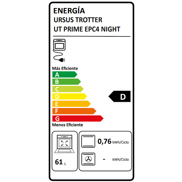 Horno eléctrico UT Prime EPC4 NIGHT