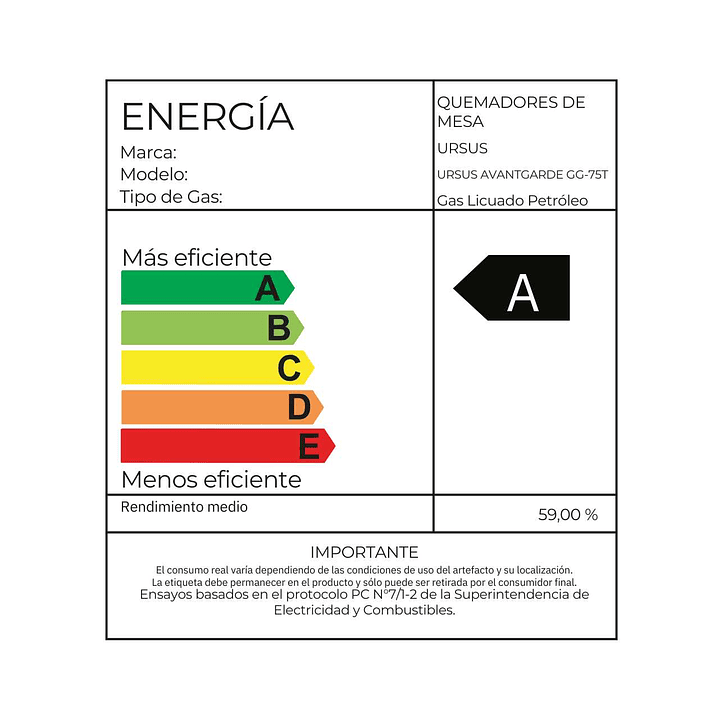 Encimera a Gas Licuado 5 Quemadores Avantgarde GG-75T 4
